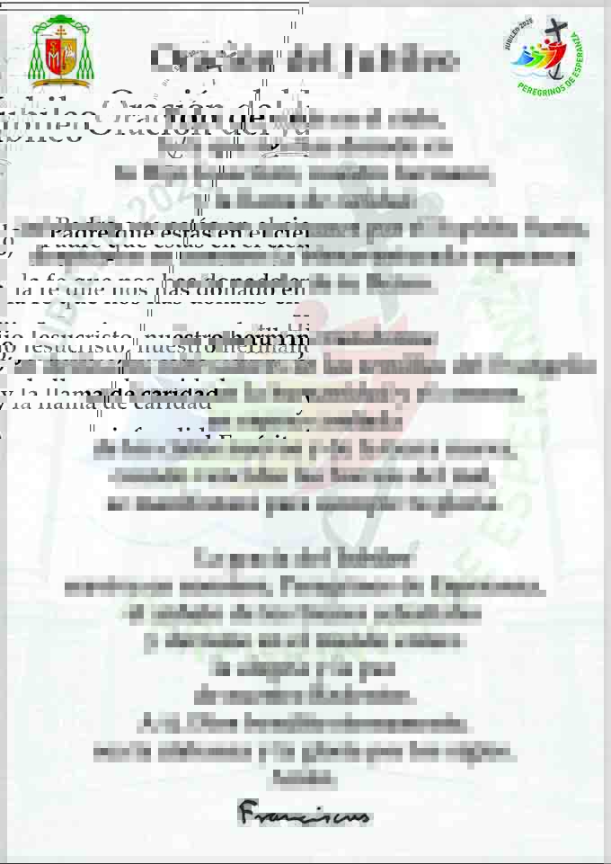 Oracion Jubileo