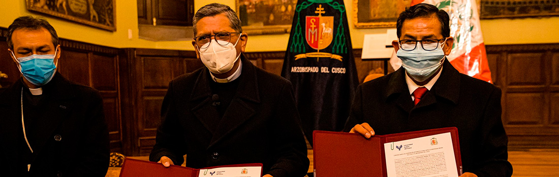 ARQUIDIÓCESIS DEL CUSCO Y LA UNIVERSIDAD ANDINA DEL CUSCO FIRMARON CONVENIO MARCO