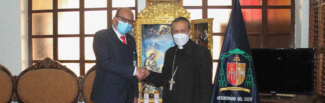 OBISPO AUXILIAR DEL CUSCO Y GERENTE REGIONAL DE SALUD SOSTUVIERON REUNIÓN INTERINSTITUCIONAL